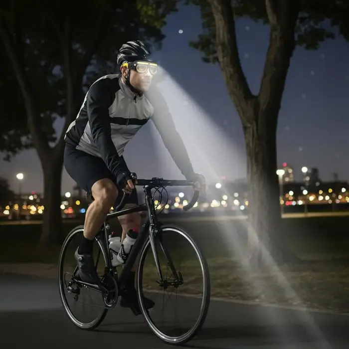 Lampe frontale avec 2 lentilles