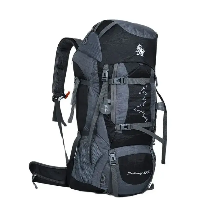 Nouveau Grand sac à dos de tente pratique extérieure 80L avec cadre en métal sac à dos de Camping de sport de voyage