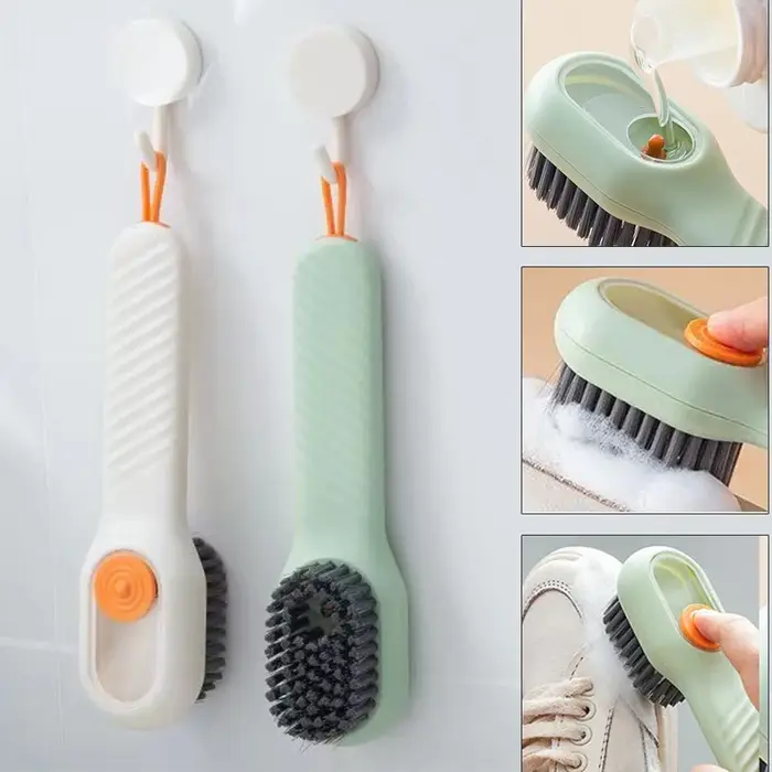 Brosse à chaussures multifonctionnelle à décharge automatique de liquide