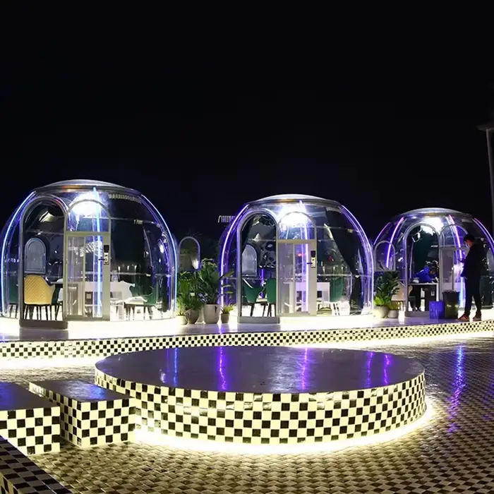 Tente transparente préfabriquée, dôme pour maison entière, hôtel de luxe