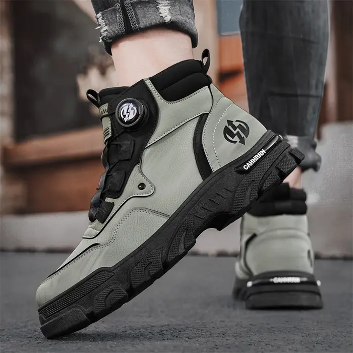 Bottes d'hiver pour hommes, chaussures de Cowboy décontractées, Combat tactique moto Chelsea chevill