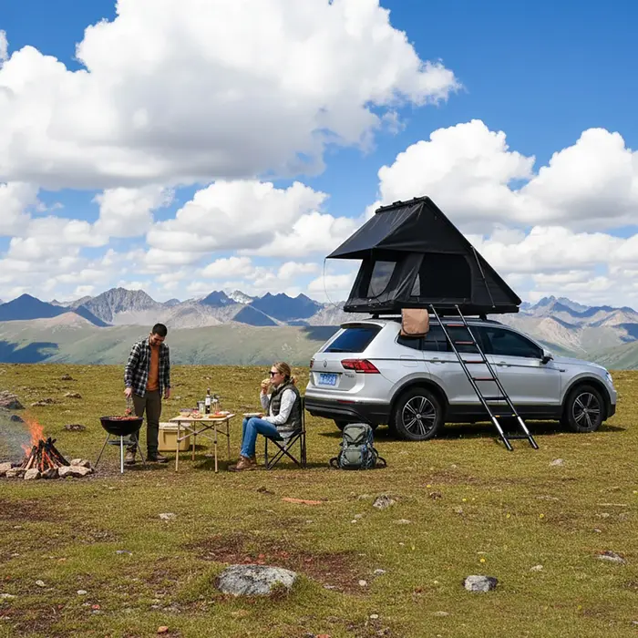Tente de toit pour camping en montagne, directement de l'usine, pour pick-up, SUV, Jeep, pêche en plein air, barbecue, tout-terrain
