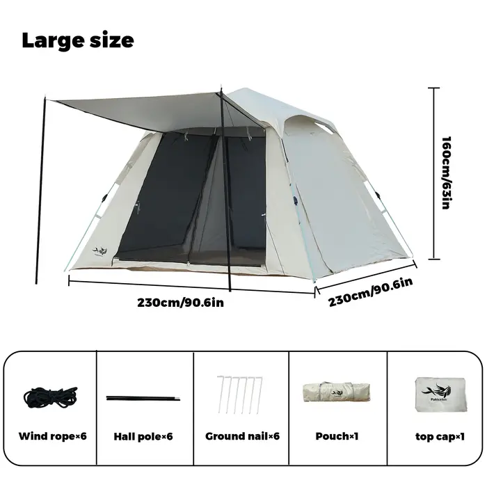 Tente pop-up de camping en plein air pour 2 à 3 personnes