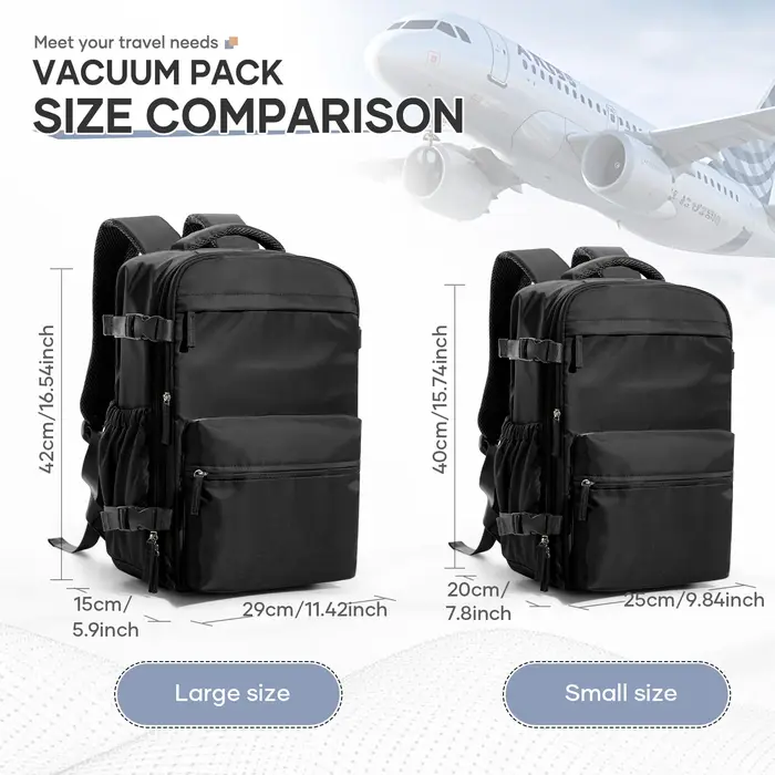 Sac à dos de voyage Airbag 43x29x15 sac de cabine avion, Ryanair 40x25x20 sac à dos électrique sous 