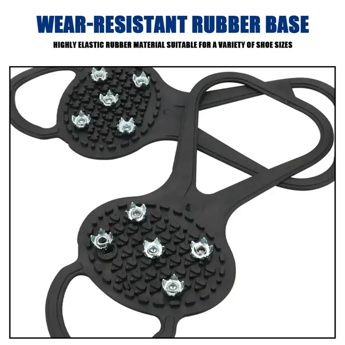 1 paire 5 goujons anti-dérapant glace neige Camping chaussures de marche bottes de sécurité d'hiver Crampons d'escalade professionnels universels