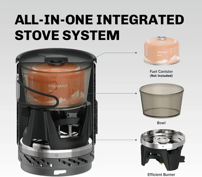 Fire Maple Star BronchCooking System, CamSolomon, Cuisinière à gaz de camping, Randonnée en plein ai