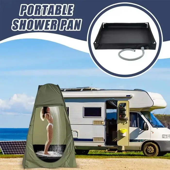 Plateau de douche pour tente extérieure