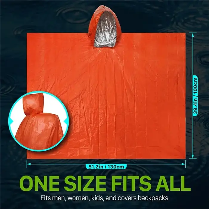 Poncho de survie d'urgence