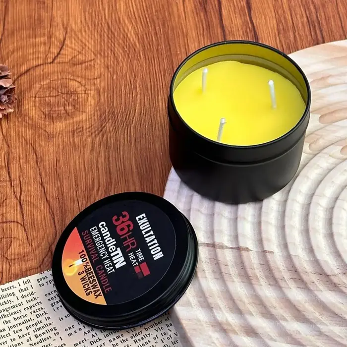 Bougies à combustion longue bougie de Camping avec pot 36 heures lampe à 3 mèches