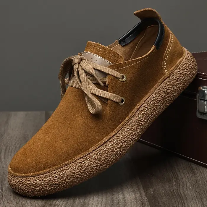 Baskets d'extérieur en cuir véritable Nubuck