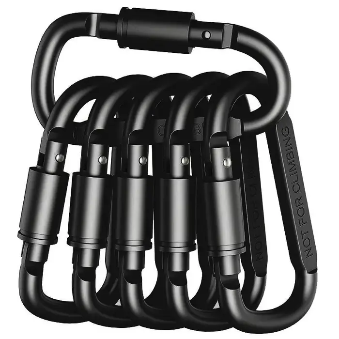 4-6 pièces ensemble de mousquetons pour clé Camping survie EDC extérieur porte-clés Clip alliage d'aluminium tactique