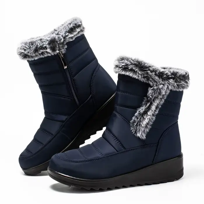 Bottes d'hiver imperméables pour femmes 2026 – Nouvelles bottes de neige épaisses en peluche pour fe