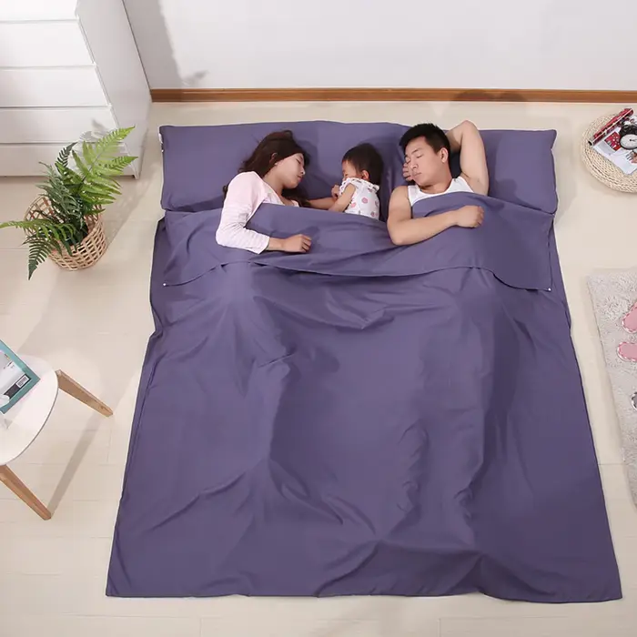 Housse de sac de couchage légère pour camping, hôtel et voyage en extérieur