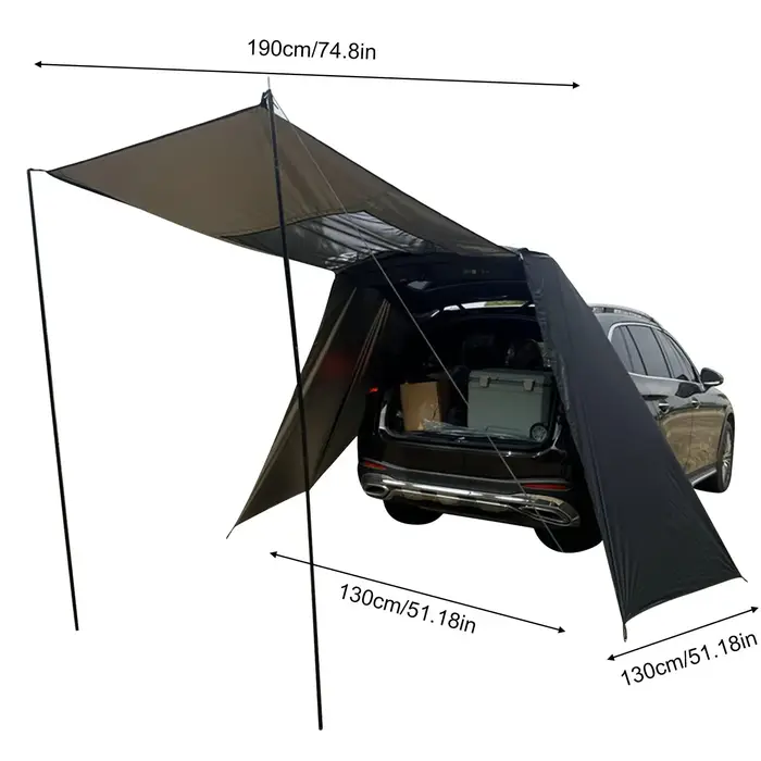 Tente arrière de voiture portable / bâche de camping