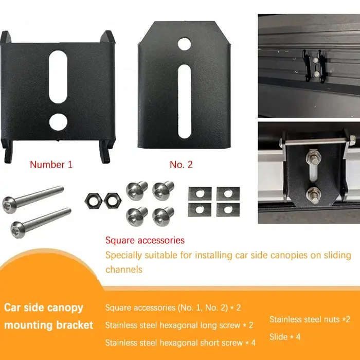 Support d'installation à dégagement rapide robuste pour tente latérale de voiture, support de connex
