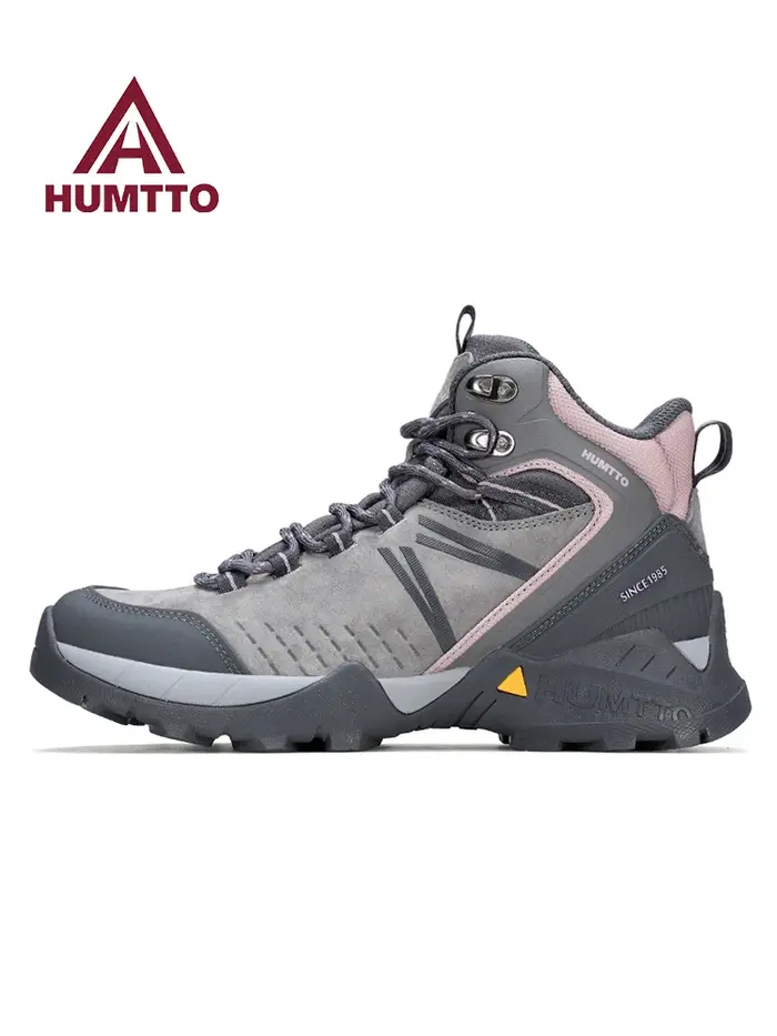 HUMTTO peau de vache chaussures de randonnée hommes bottes de chasse imperméables tactique désert Combat cheville