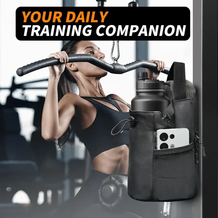 Sac de sport magnétique avec 3 aimants pour femmes et hommes, porte-bouteille magnétique avec sangle et poche pour téléphone
