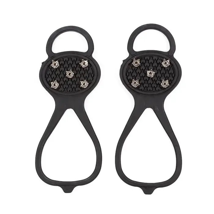 Crampons à glace d'extérieur couvre-chaussures antidérapants Crampons à goujons en acier pour marche