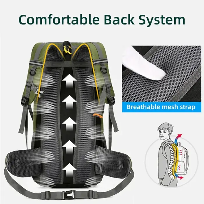 50L voyage sac à dos Camping hommes grand sac de randonnée touristique sac à dos étanche Sports de plein air escalade alpinisme sac bagages