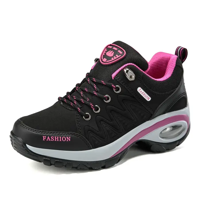 Chaussures de course et d'escalade pour femmes, chaussures de sport polyvalentes à semelle épaisse, semelle souple, absorption des chocs, coussin d'air, chaussures décontractées