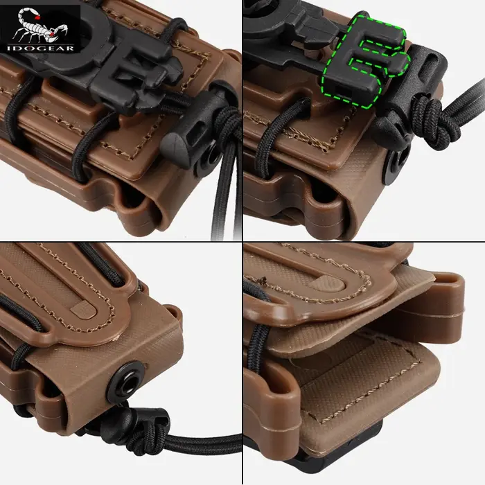 IDOGEAR Pochettes pour chargeurs 9 mm Astmag avec clip ceinture