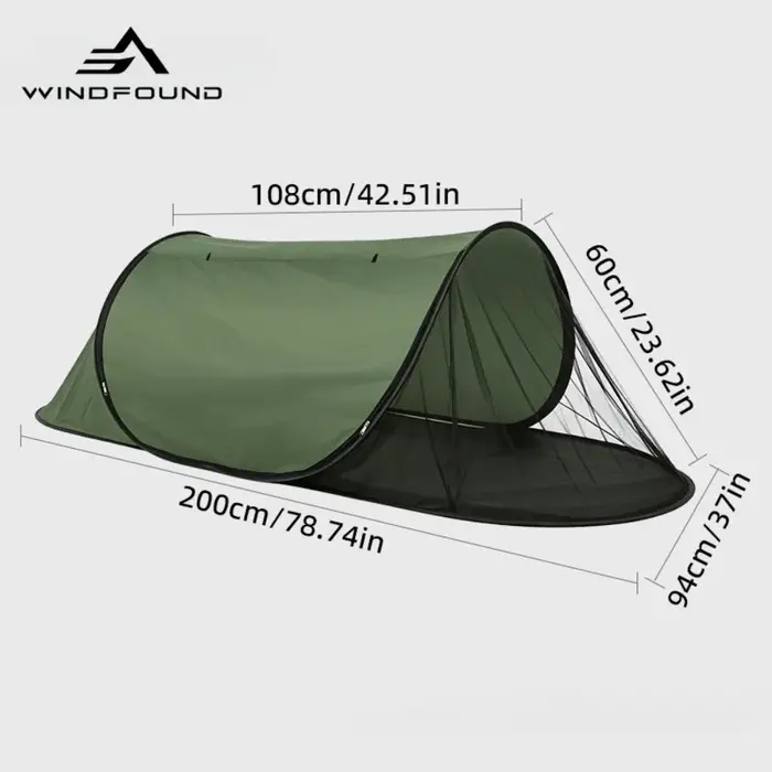 Une tente de camping portable pour une personne avec protection contre les moustiques
