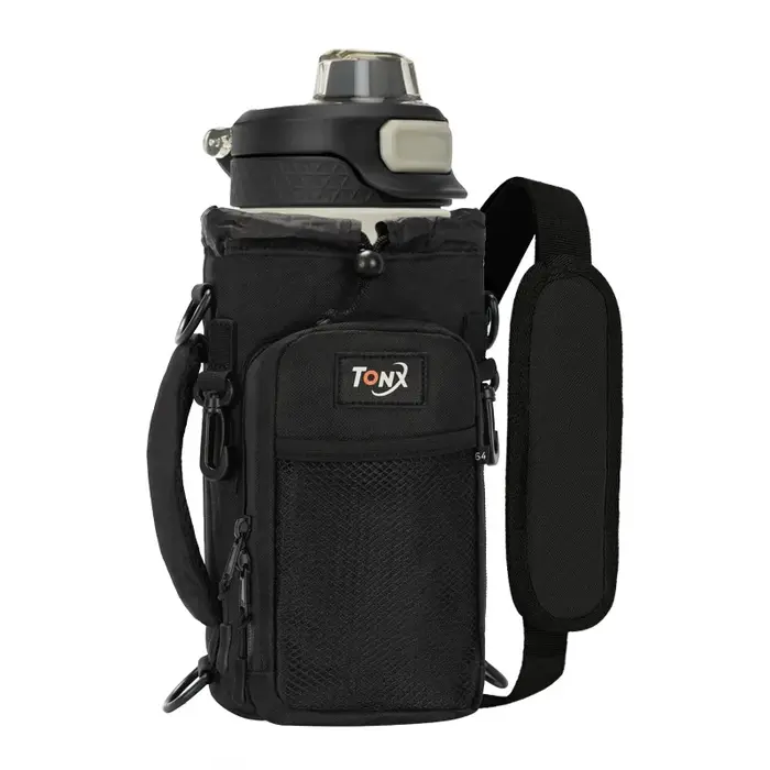 Sac de bouteille d'eau isolé multifonctionnel avec bandoulière