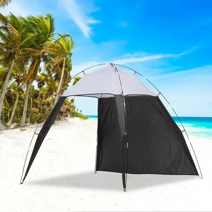 Tente de plage de camping de voyage en plein air
