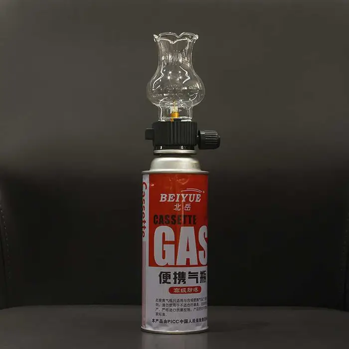 Lampe à gaz de tente extérieure vintage pour cartouche de gaz – Lanterne à gaz compacte avec faible consommation de gaz