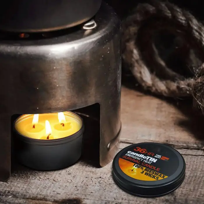 Bougies à combustion longue bougie de Camping avec pot 36 heures lampe à 3 mèches