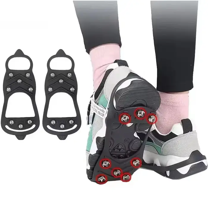 1 Paire de crampons à 8 dents pour chaussures de neige