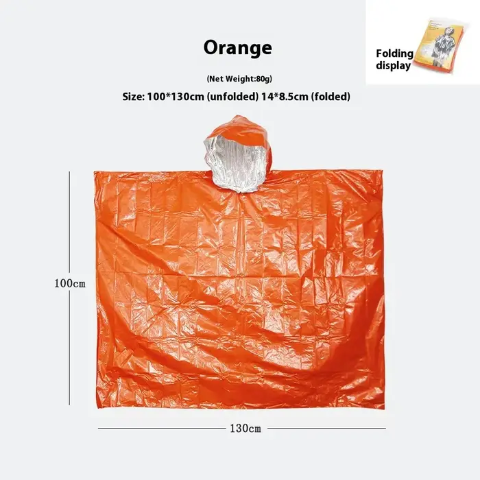 Tente d'urgence extérieure PE Portable réfléchissante chaude d'urgence thermique sauvetage réfugié s