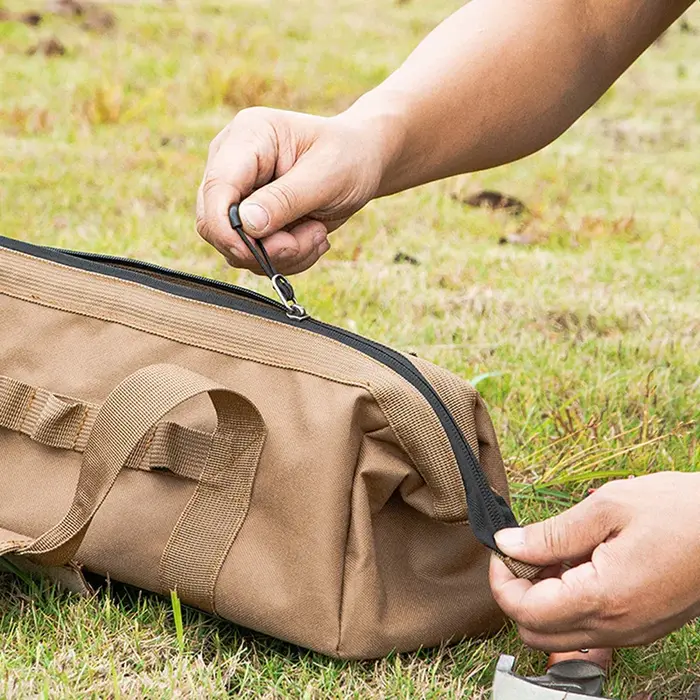 Sac de rangement pour outils de camping, trousse à outils grande capacité, peut être accroché avec une mousquetelle, avec anse de suspension, cinq couleurs au choix