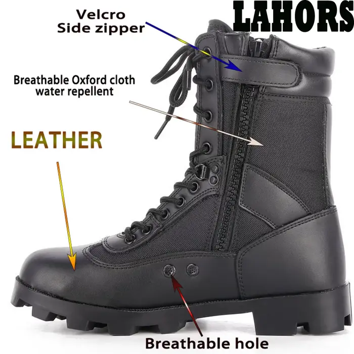 LAHORS ® Cuir homme bottes tactiques Sport chaussures de randonnée en plein air cheville désert Combat