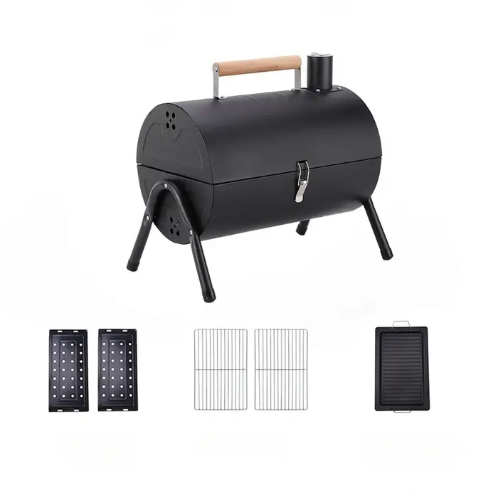 Barbecue au charbon de bois portable, barbecue pour cuisine en plein air, camping, pique-nique, arri