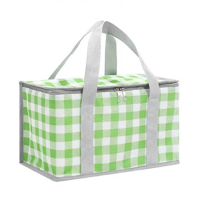 Sac de pique-nique carré Portable en aluminium, 1 pièce, sac à déjeuner Durable et pratique pour les