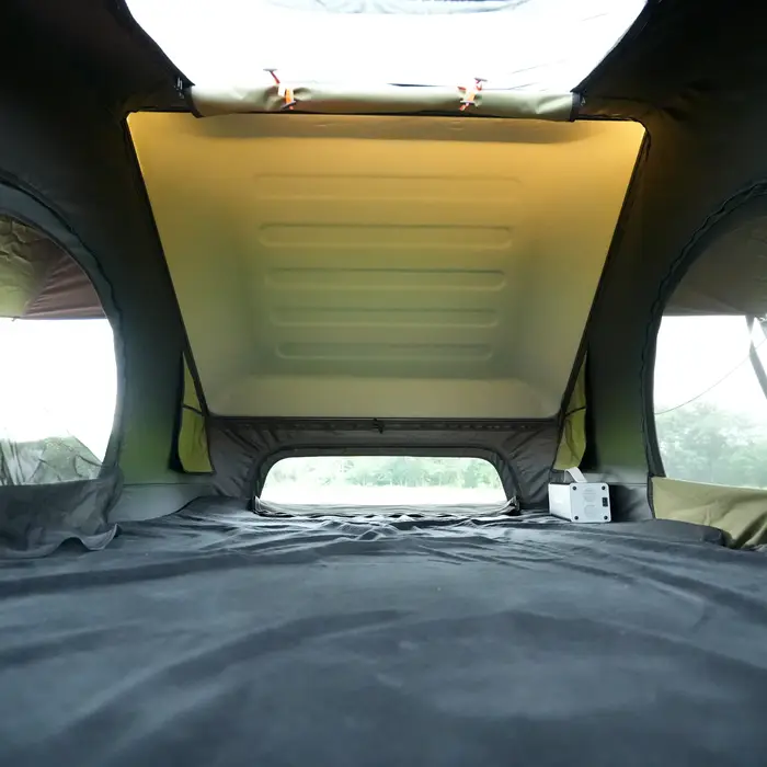 Tente sur le toit à coque dure ouverte latérale en aluminium