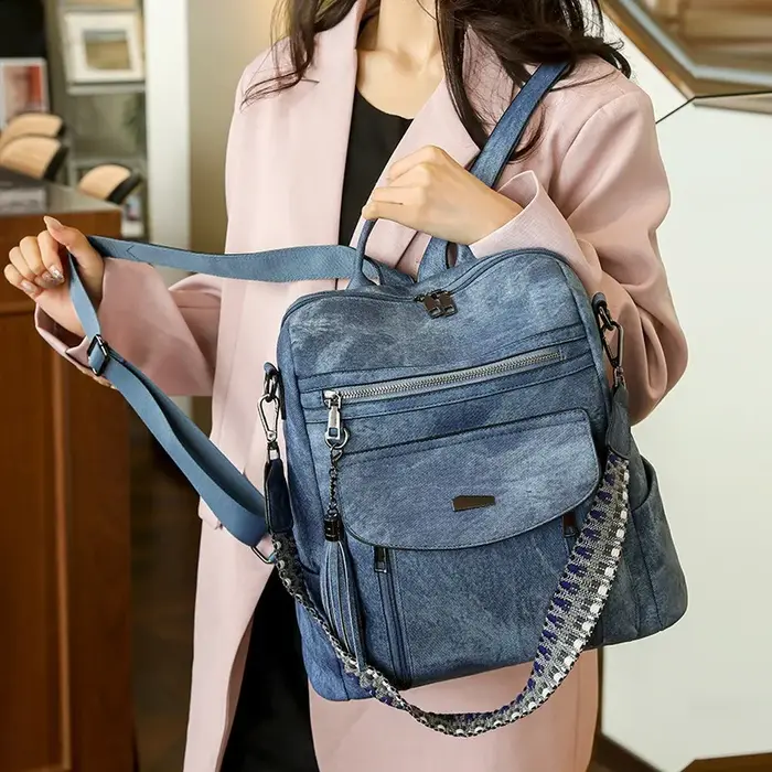 Sac à dos en cuir PU pour femmes