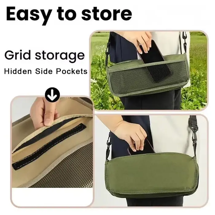 Chaise pliable avec sac bandoulière, siège facile à transporter pour la pêche, la randonnée, le camping, le pique-nique, les voyages et les activités quotidiennes en extérieur