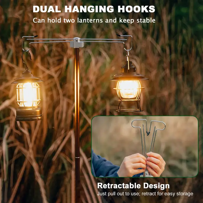 Poteau de lampe pliant de Camping Portable