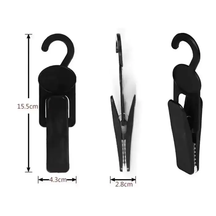 Clip de fixation noir pour chaussures