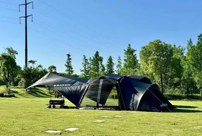 Tente dôme BLACKDOG, auvent, abri solaire, imperméable, UPF100+, ouverture rapide, fixation, protection solaire pour le camping en plein air, bâche de protection, équipement de camping
