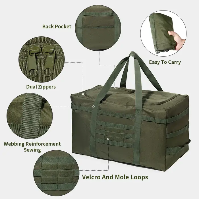 Grand sac de sport (capacité 60L/90L en option) - Pour le chargement des équipements