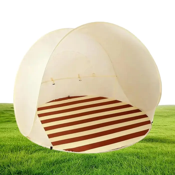 Tente de plage, abri solaire pour 3/4 personnes, auvent facile à monter, ombrage de plage avec fenêtre en maille ventilée pour le camping en plein air, pique-nique, jardin