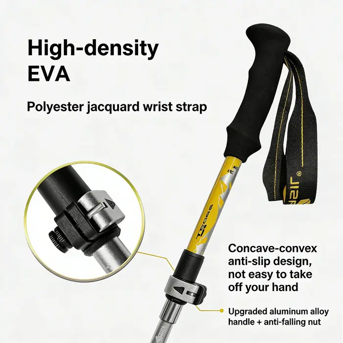 Bâton de randonnée pliable ultraléger 1 pièce