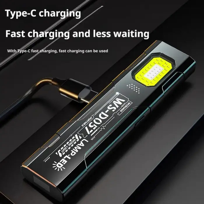Lampe de poche LED COB Type C