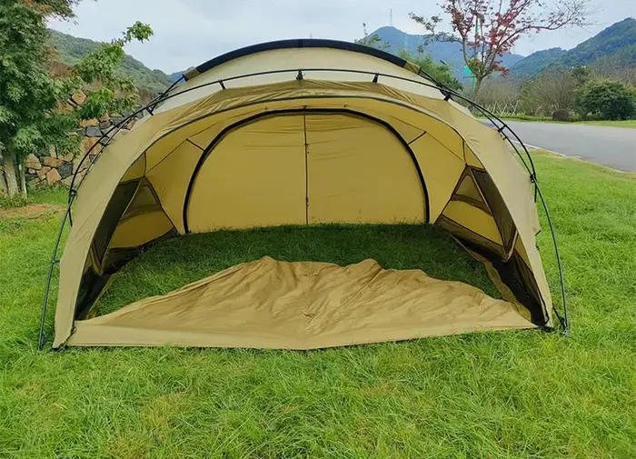Tente hémisphérique, tente dôme imperméable en nylon 40D, 350 x 300 x 170 cm, grande tente familiale de camping d'extérieur quatre saisons