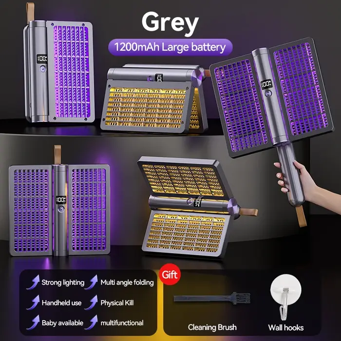 Tapette à moustiques à choc électrique pliable