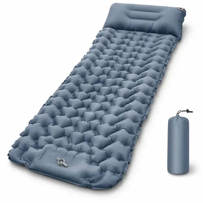 Matelas de camping gonflable avec oreiller