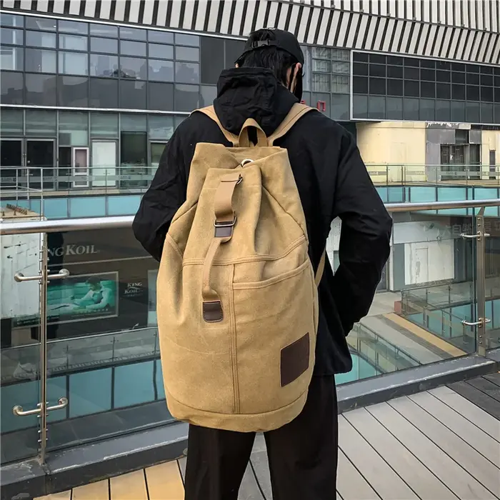 Sport grande capacité voyage sacs à dos mâle bagages toile seau sac à bandoulière homme randonnée